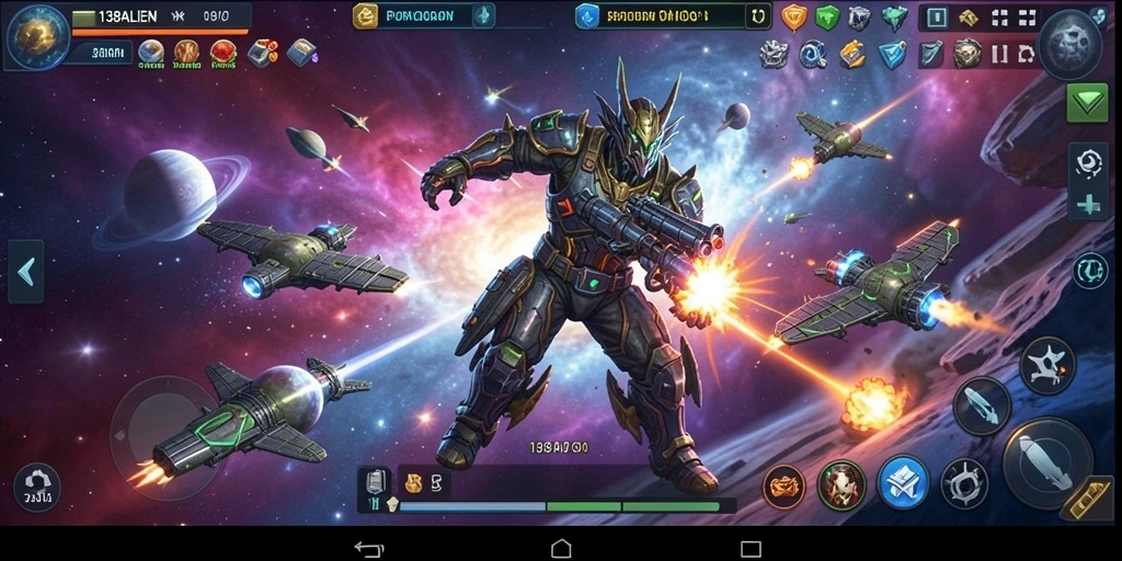 Tampilan seru gameplay Battle Royale 138ALIEN saat beraksi.