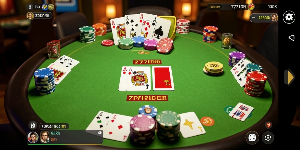 Tampilan gameplay Poker yang seru di 777IDR.