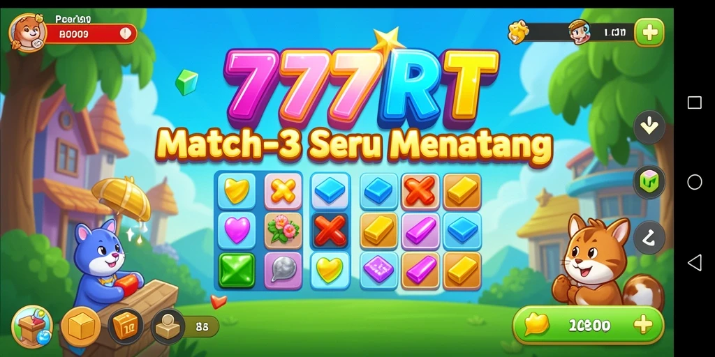 Tampilan gameplay seru dari 777RT yang penuh warna.