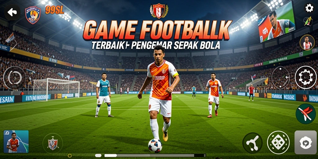 Tampilan gameplay 99SL dengan aksi menarik di lapangan sepak bola.