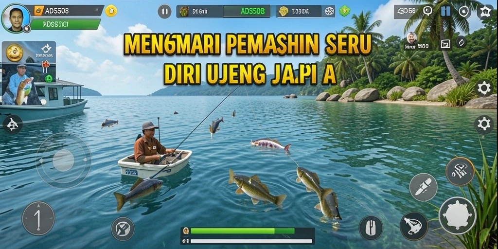 Screenshot gameplay <strong>ADS508</strong> menampilkan aksi memancing yang mendebarkan.
