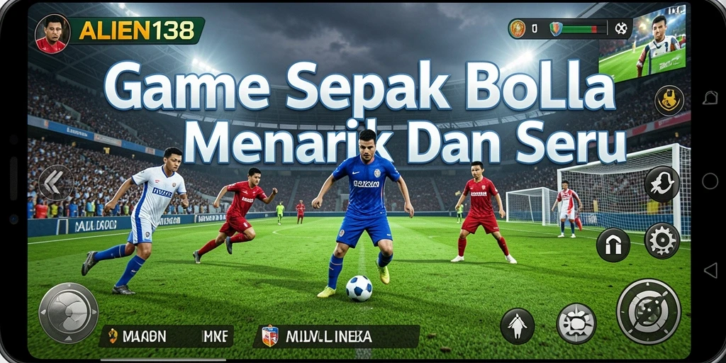Tampilan gameplay ALIEN138 yang menegangkan di lapangan sepak bola.