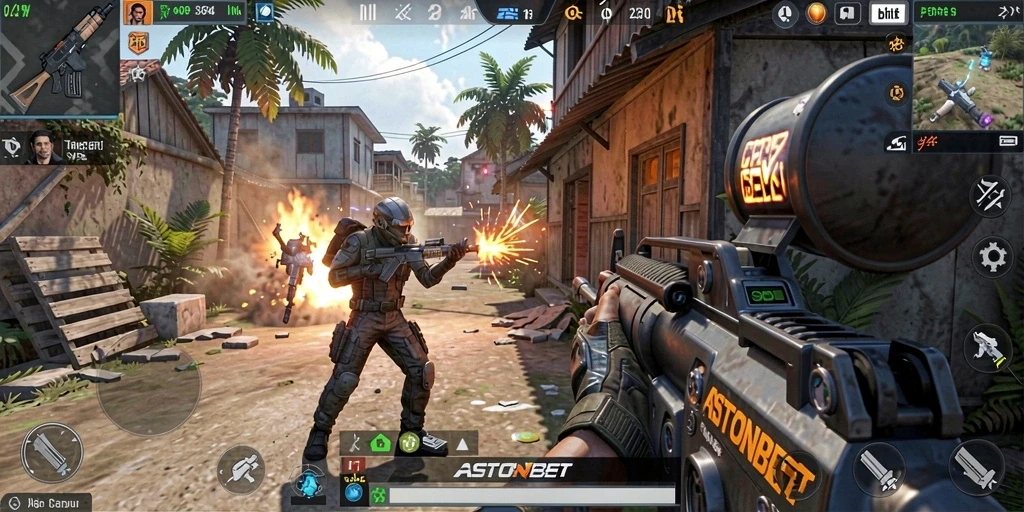 Tampilan gameplay seru di ASTONBET dengan aksi taktis.