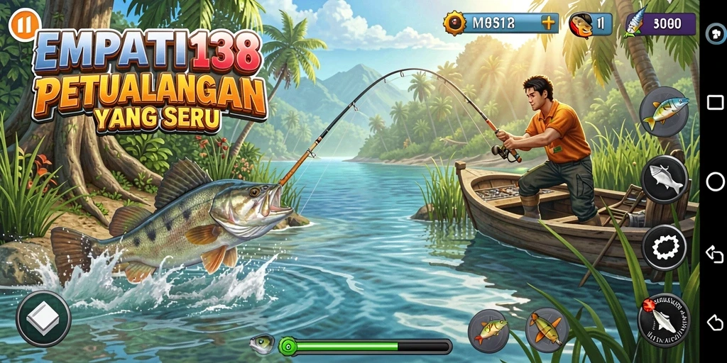 Screenshot gameplay memancing yang mendebarkan di EMPATI138.