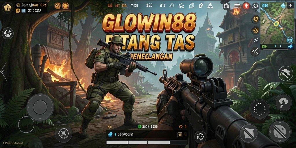 Tangkapan layar dari GLOWIN88 menampilkan aksi seru dalam game TPS.