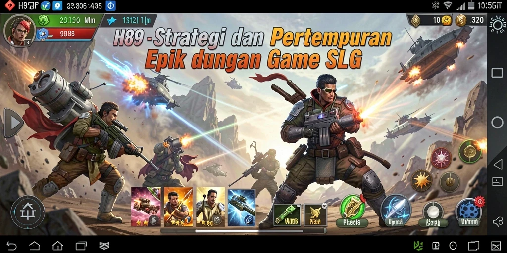 Tampilan gameplay epik H89 dengan strategi mendalam.