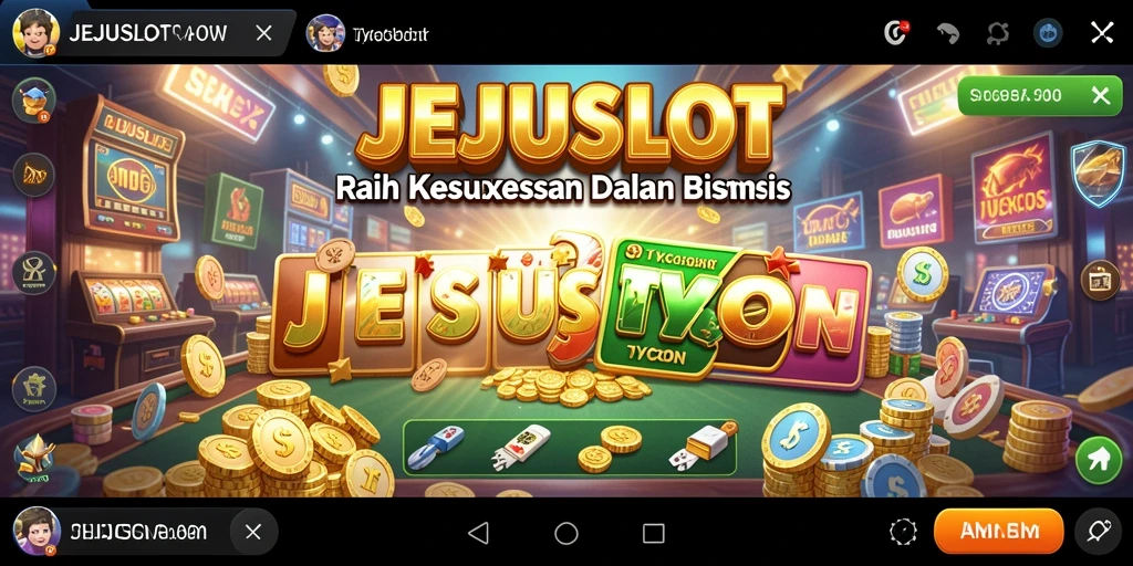 Tampilan gameplay JEJUSLOT yang menarik dalam membangun bisnis Tycoon.