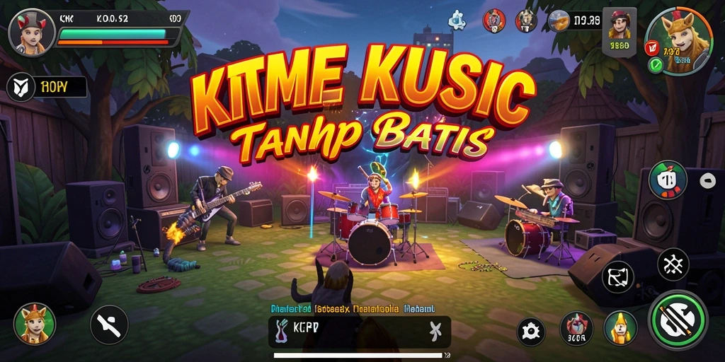 Screenshot gameplay KKRP menunjukkan momen seru saat memainkan instrumen musik.