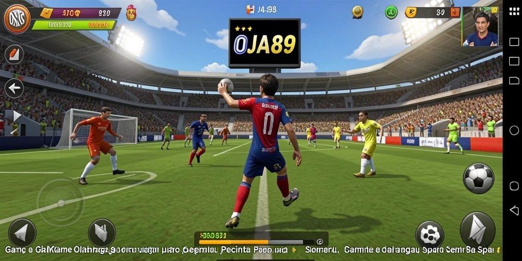 Tampilan gameplay menarik dari OJA89 yang penuh aksi olahraga.