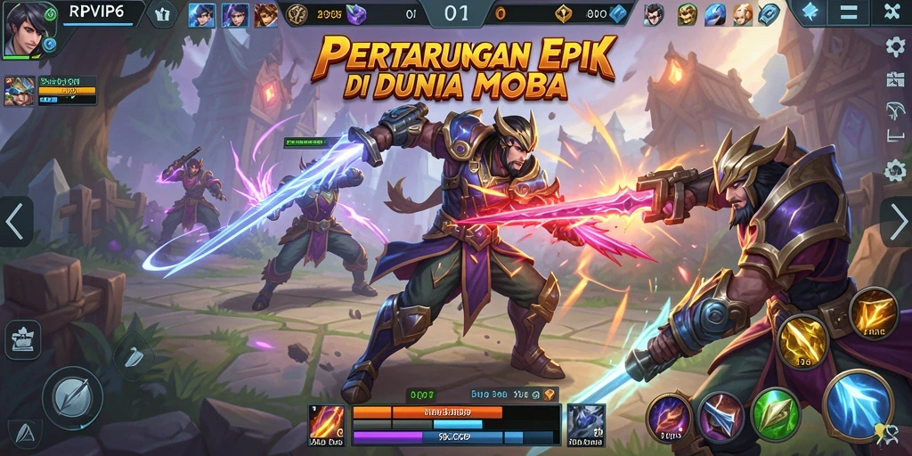 Tampilan gameplay seru RPVIP6 dengan pertarungan tim yang intens.
