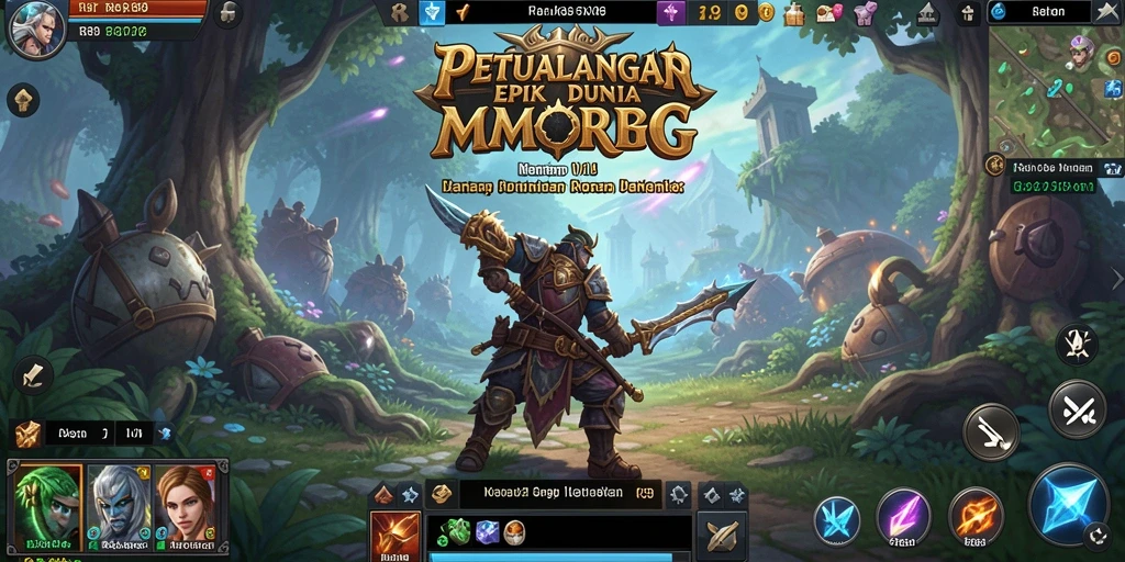 Tampilan gameplay epik RR89 dalam petualangan MMORPG.