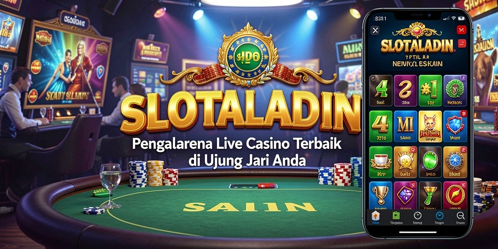 Tampilan menarik gameplay Live Casino di SLOTALADIN.